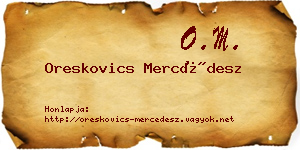 Oreskovics Mercédesz névjegykártya